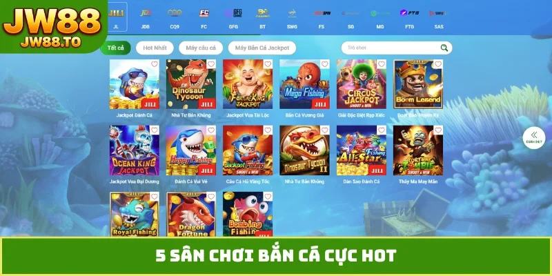 5 sân chơi bắn cá cực hot