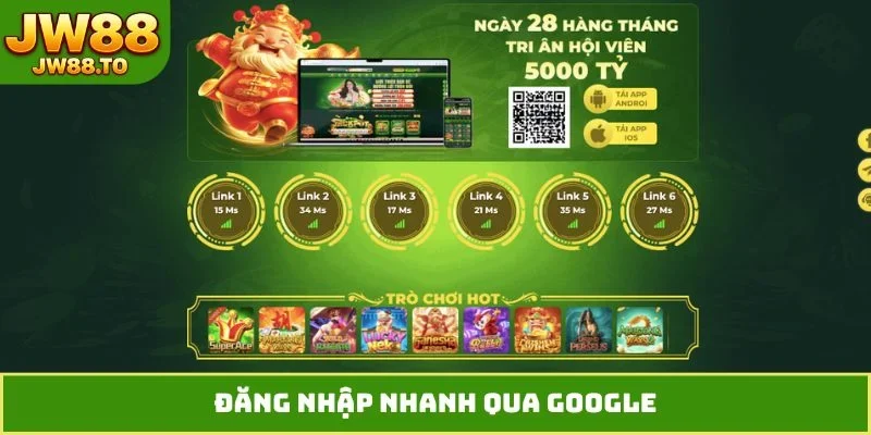 Đăng nhập nhanh qua Google
