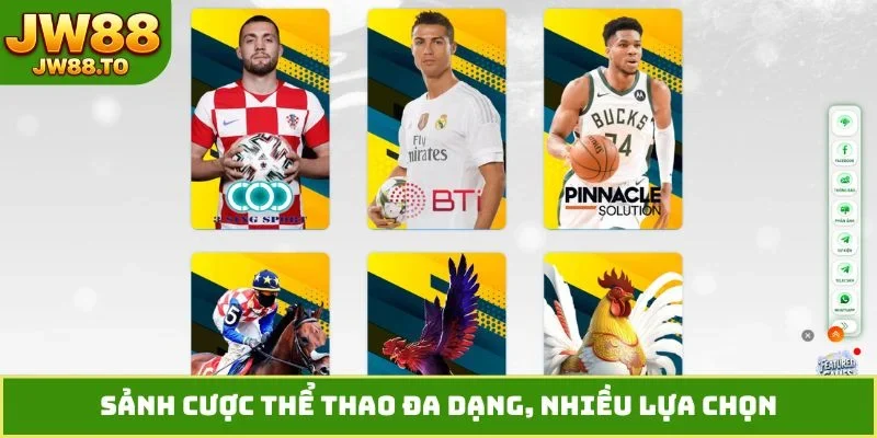 Sảnh cược thể thao đa dạng, nhiều lựa chọn